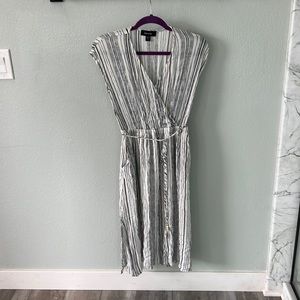 Karen Kane side slit crossover dress